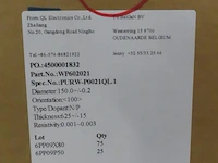 1375x wafer - 150 mm 100 low resistivity phosphorus doped polished silicon wafers - afbeelding 2 van  4