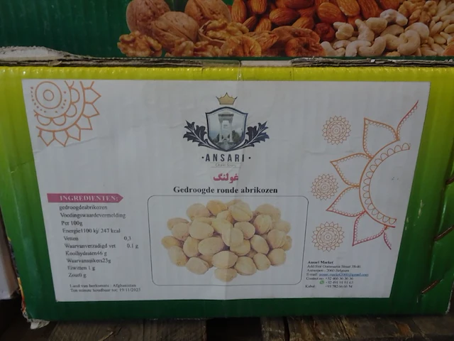 13x 8kg gedroogde ronde abrikozen ansari - afbeelding 2 van  3
