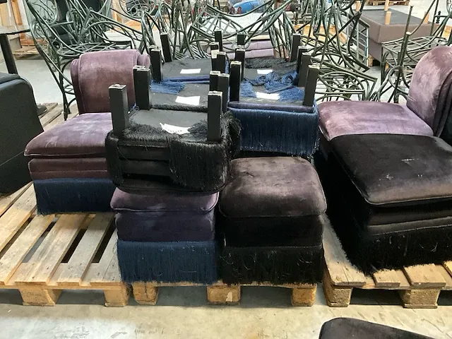 13x poef, compleet met 4 zetels - afbeelding 5 van  7