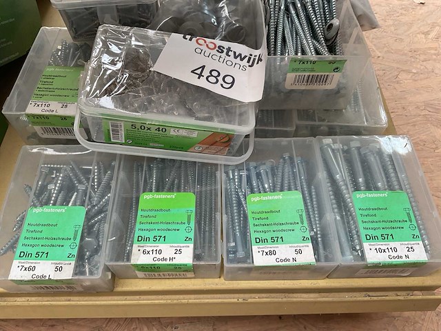 14 dozen houtdraadbouten; afdekdopjes - afbeelding 3 van  10
