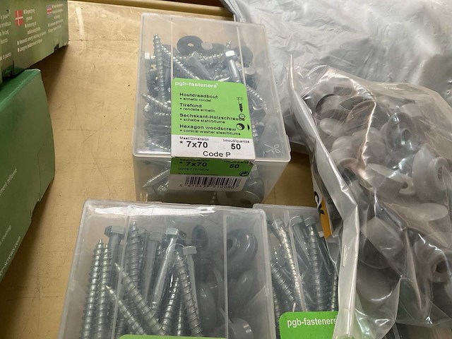 14 dozen houtdraadbouten; afdekdopjes - afbeelding 8 van  10