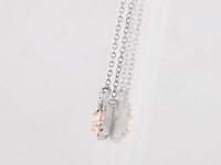 14 karaat witgouden ketting met 1,33 ctshanger met in het laboratorium gekweekte diamant - afbeelding 5 van  7