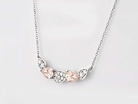 14 karaat witgouden ketting met 1,33 ctshanger met in het laboratorium gekweekte diamant - afbeelding 6 van  7