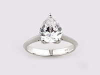 14 karaat witgouden ring met 2,0 kt in het laboratorium gekweekte diamant (maat-eu-54) - afbeelding 1 van  9