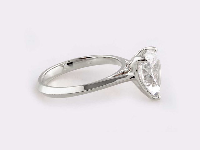 14 karaat witgouden ring met 2,0 kt in het laboratorium gekweekte diamant (maat-eu-54) - afbeelding 5 van  9