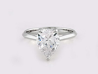 14 karaat witgouden ring met 2,0 kt in het laboratorium gekweekte diamant (maat-eu-54) - afbeelding 8 van  9