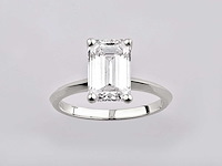 14 karaat witgouden ring met 3,0 kt in het laboratorium gekweekte diamant (maat-eu-54) - afbeelding 1 van  9