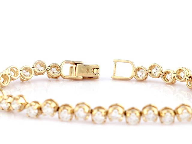 14 kt geelgouden armband met 4,09 cts laboratoriumgekweekte diamanten - afbeelding 4 van  9