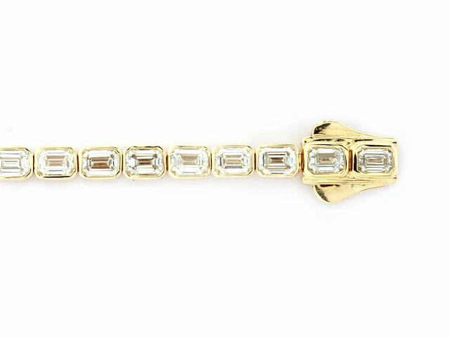 14 kt geelgouden armband met 4,91 in het laboratorium gekweekte diamant - afbeelding 9 van  9