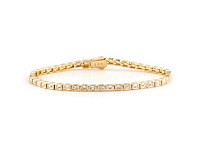 14 kt geelgouden armband met 4,91 in het laboratorium gekweekte diamant - afbeelding 1 van  9