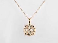 14 kt geelgouden hanger met 2 kt lab gekweekte diamant - afbeelding 5 van  8