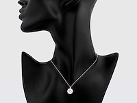 14 kt geelgouden hanger met 2 kt lab gekweekte diamant - afbeelding 8 van  8