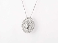 14 kt geelgouden ketting met hanger met 2,57 ct in het laboratorium gekweekte diamant - afbeelding 4 van  8