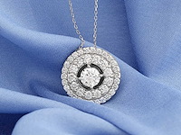 14 kt geelgouden ketting met hanger met 2,57 ct in het laboratorium gekweekte diamant - afbeelding 7 van  8