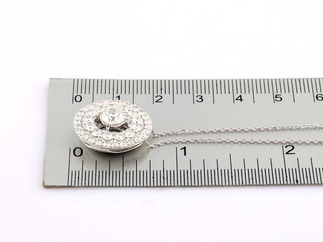14 kt geelgouden ketting met hanger van 2,57 cts laboratoriumgekweekte diamant - afbeelding 3 van  8
