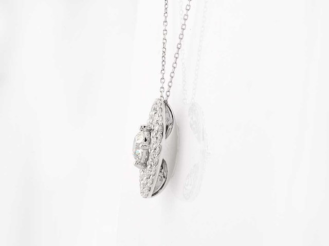 14 kt geelgouden ketting met hanger van 2,57 cts laboratoriumgekweekte diamant - afbeelding 5 van  8