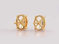 14 kt geelgouden oorbellen met 4,24 cts in het laboratorium gekweekte diamant - afbeelding 8 van  8