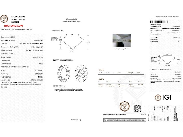 14 kt geelgouden oorbellen met 4,24 cts laboratoriumgekweekte diamant - afbeelding 2 van  8