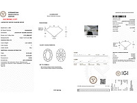 14 kt geelgouden oorbellen met 4,24 cts laboratoriumgekweekte diamant - afbeelding 2 van  8