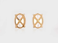 14 kt geelgouden oorbellen met 4,24 cts laboratoriumgekweekte diamant - afbeelding 7 van  8