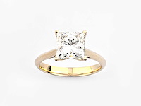 14 kt geelgouden ring 2,86 cts met laboratoriumgekweekte diamant - afbeelding 1 van  8