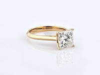 14 kt geelgouden ring 2,86 cts met laboratoriumgekweekte diamant - afbeelding 2 van  8