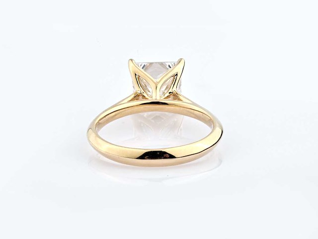 14 kt geelgouden ring 2,86 cts met laboratoriumgekweekte diamant - afbeelding 4 van  8