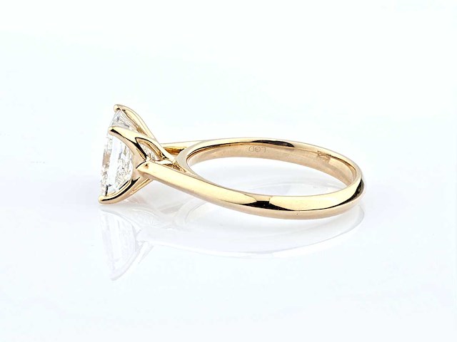 14 kt geelgouden ring 2,86 cts met laboratoriumgekweekte diamant - afbeelding 5 van  8