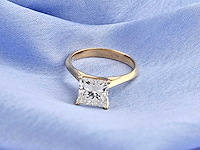 14 kt geelgouden ring 2,86 cts met laboratoriumgekweekte diamant - afbeelding 7 van  8