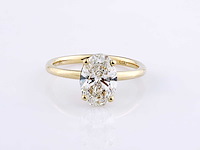 14 kt geelgouden ring met 2.0 cts lab grown diamant (maat-eu-55) - afbeelding 1 van  7