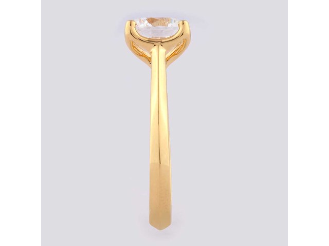 14 kt geelgouden ring met 2.0cts lab gekweekte diamant (maat-eu-54) - afbeelding 5 van  11