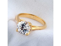 14 kt geelgouden ring met 2.0cts lab gekweekte diamant (maat-eu-54) - afbeelding 6 van  11