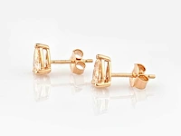 14 kt pink gold earrings with 0.98 cts pink fancy coloured lab grown diamond - afbeelding 4 van  7