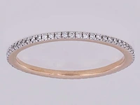 14 kt roségouden ring met full eternity diamond - afbeelding 1 van  6