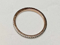 14 kt roségouden ring met full eternity diamond - afbeelding 6 van  6