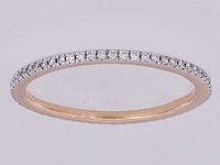 14 kt roségouden ring met volledige eeuwigheidsdiamant - afbeelding 1 van  6