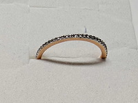 14 kt roségouden ring met volledige eeuwigheidsdiamant - afbeelding 2 van  6