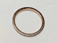 14 kt roségouden ring met volledige eeuwigheidsdiamant - afbeelding 4 van  6