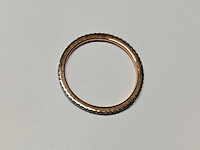 14 kt roségouden ring met volledige eeuwigheidsdiamant - afbeelding 6 van  6