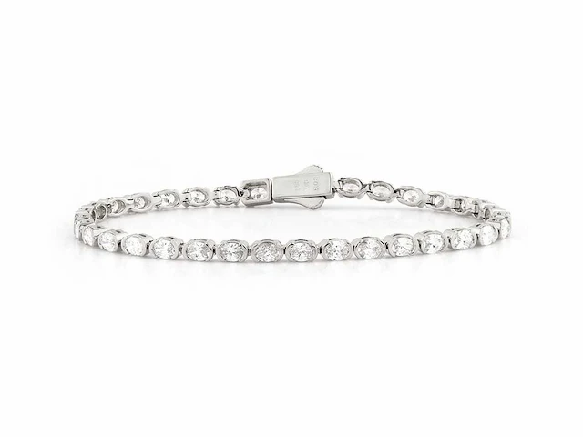 14 kt white gold bracelet with 5.03 lab grown diamond - afbeelding 1 van  9