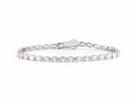 14 kt white gold bracelet with 5.03 lab grown diamond - afbeelding 1 van  9
