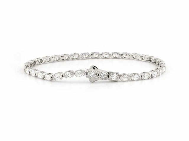 14 kt white gold bracelet with 5.03 lab grown diamond - afbeelding 2 van  9
