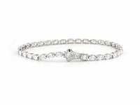 14 kt white gold bracelet with 5.03 lab grown diamond - afbeelding 2 van  9