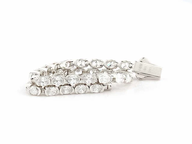 14 kt white gold bracelet with 5.03 lab grown diamond - afbeelding 4 van  9