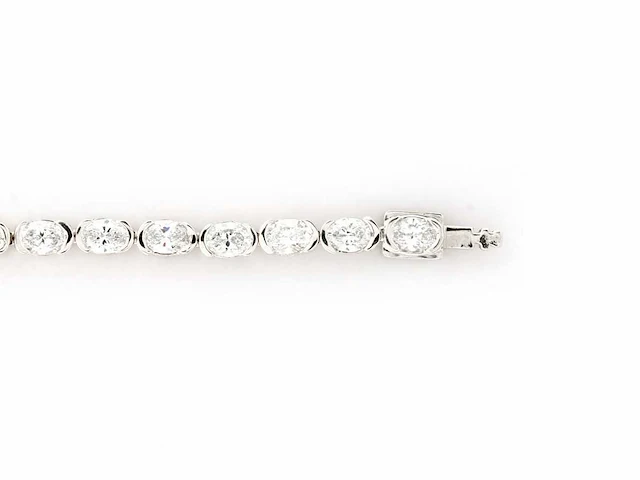 14 kt white gold bracelet with 5.03 lab grown diamond - afbeelding 6 van  9