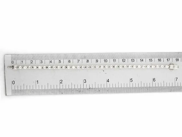 14 kt white gold bracelet with 5.03 lab grown diamond - afbeelding 7 van  9