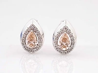 14 kt white gold earring with 1.39 cts lab grown diamond - afbeelding 1 van  7