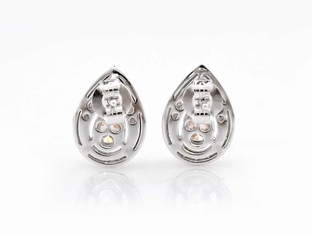 14 kt white gold earring with 1.39 cts lab grown diamond - afbeelding 4 van  7