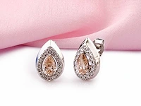 14 kt white gold earring with 1.39 cts lab grown diamond - afbeelding 6 van  7