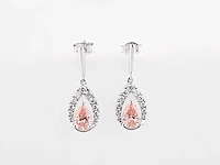 14 kt white gold earring with 1.90 cts lab grown diamond - afbeelding 1 van  7